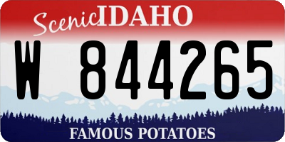ID license plate W844265