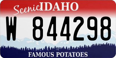 ID license plate W844298