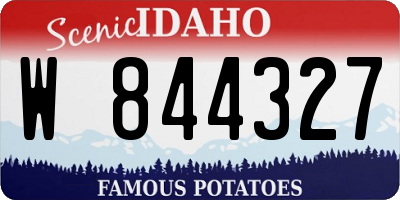 ID license plate W844327