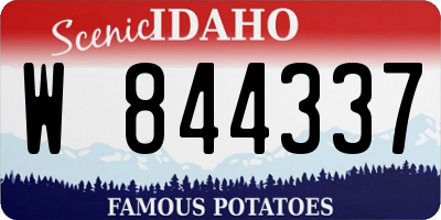 ID license plate W844337