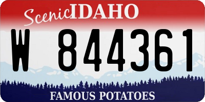 ID license plate W844361