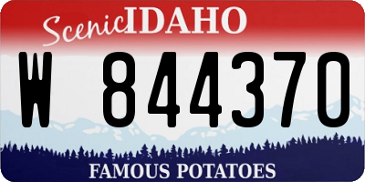 ID license plate W844370