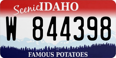 ID license plate W844398