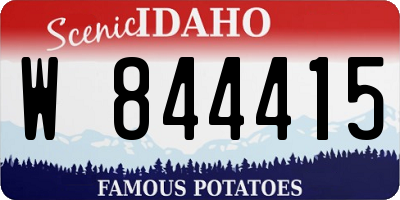 ID license plate W844415