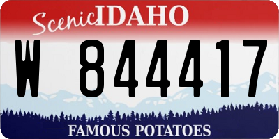 ID license plate W844417