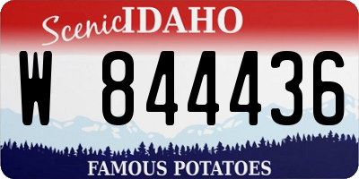 ID license plate W844436