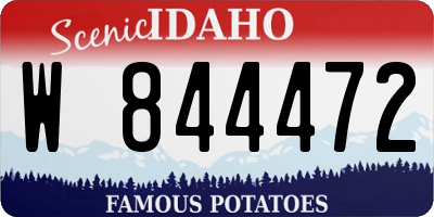 ID license plate W844472