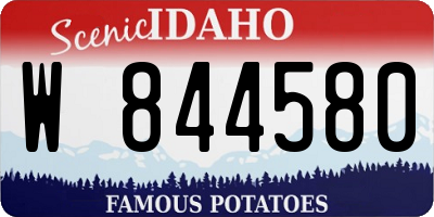 ID license plate W844580