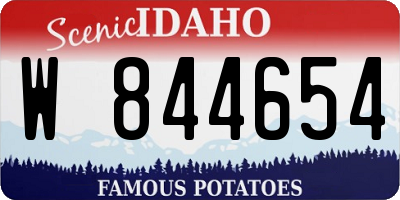 ID license plate W844654