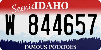 ID license plate W844657