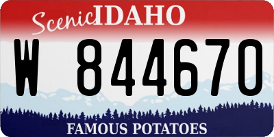 ID license plate W844670