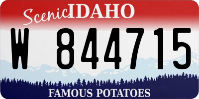 ID license plate W844715