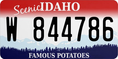 ID license plate W844786