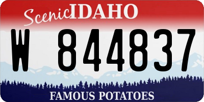 ID license plate W844837
