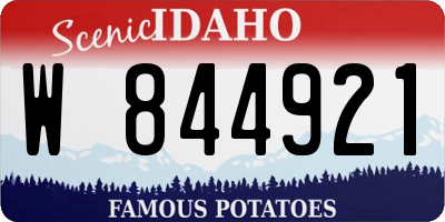 ID license plate W844921
