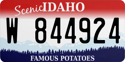 ID license plate W844924