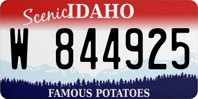 ID license plate W844925