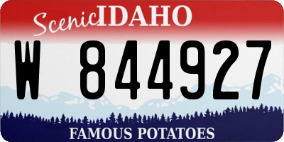 ID license plate W844927