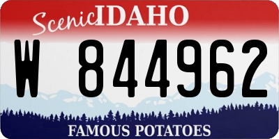 ID license plate W844962