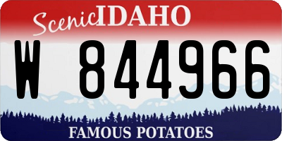 ID license plate W844966