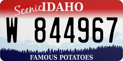 ID license plate W844967