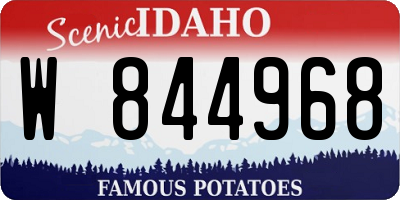 ID license plate W844968