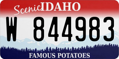 ID license plate W844983