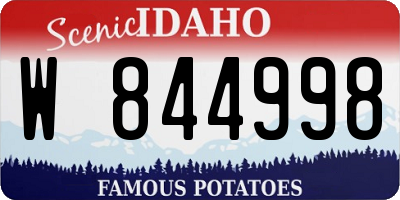 ID license plate W844998