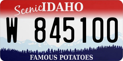 ID license plate W845100