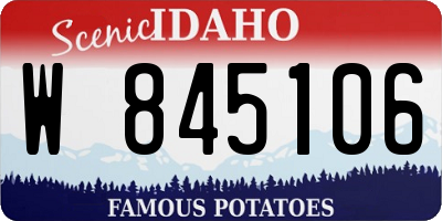 ID license plate W845106
