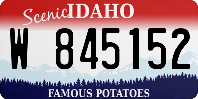 ID license plate W845152
