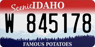 ID license plate W845178