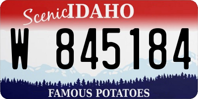 ID license plate W845184