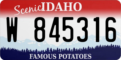 ID license plate W845316
