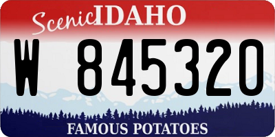 ID license plate W845320