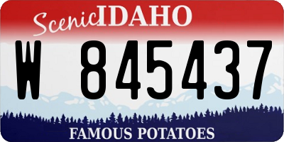 ID license plate W845437
