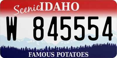 ID license plate W845554