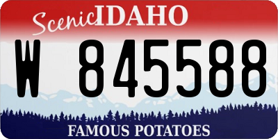 ID license plate W845588