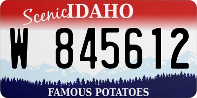 ID license plate W845612