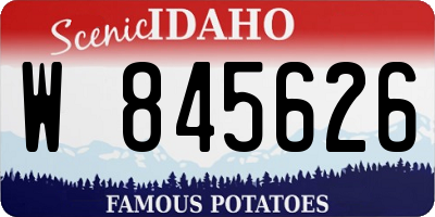 ID license plate W845626