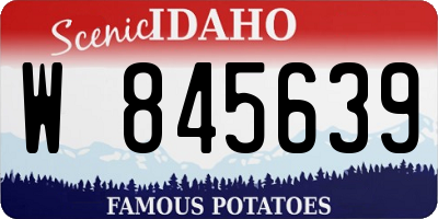 ID license plate W845639