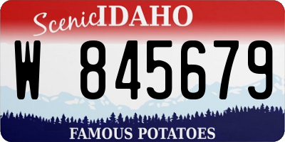 ID license plate W845679