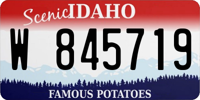 ID license plate W845719