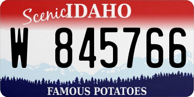 ID license plate W845766