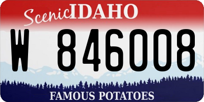 ID license plate W846008
