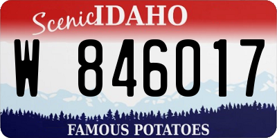 ID license plate W846017