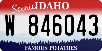 ID license plate W846043