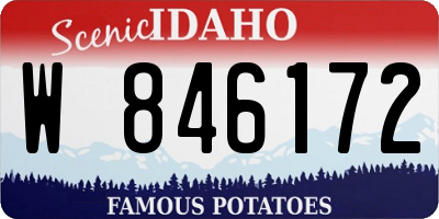 ID license plate W846172
