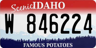 ID license plate W846224