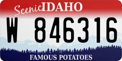 ID license plate W846316